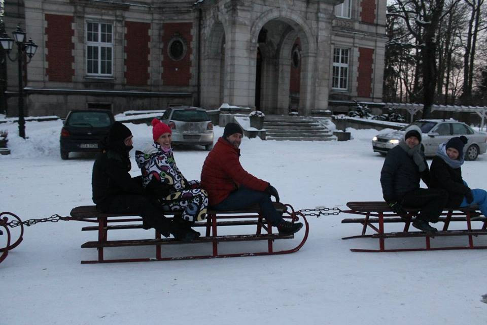 Kulig w parku w Świerklańcu