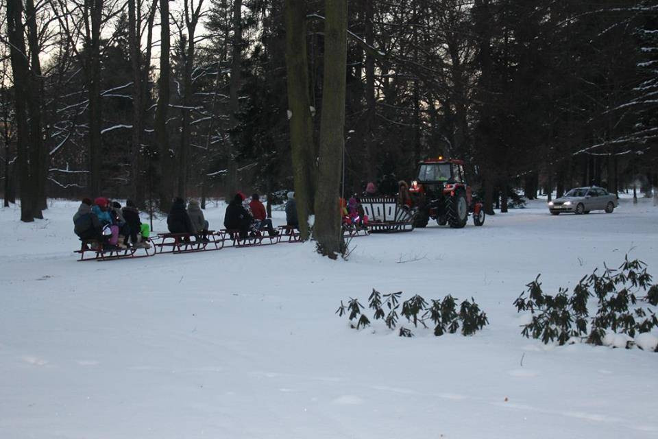 Kulig w parku w Świerklańcu