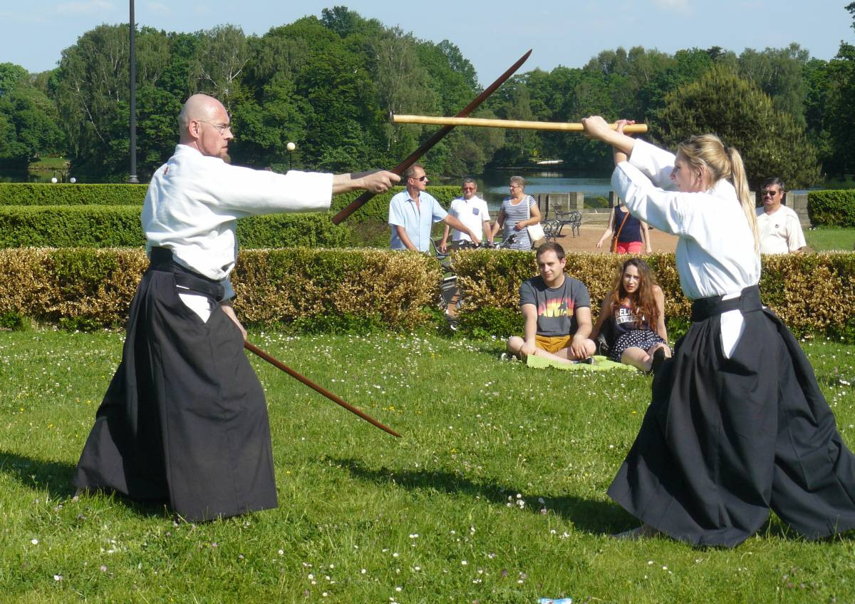 Samuraje w parku w Świerklańcu