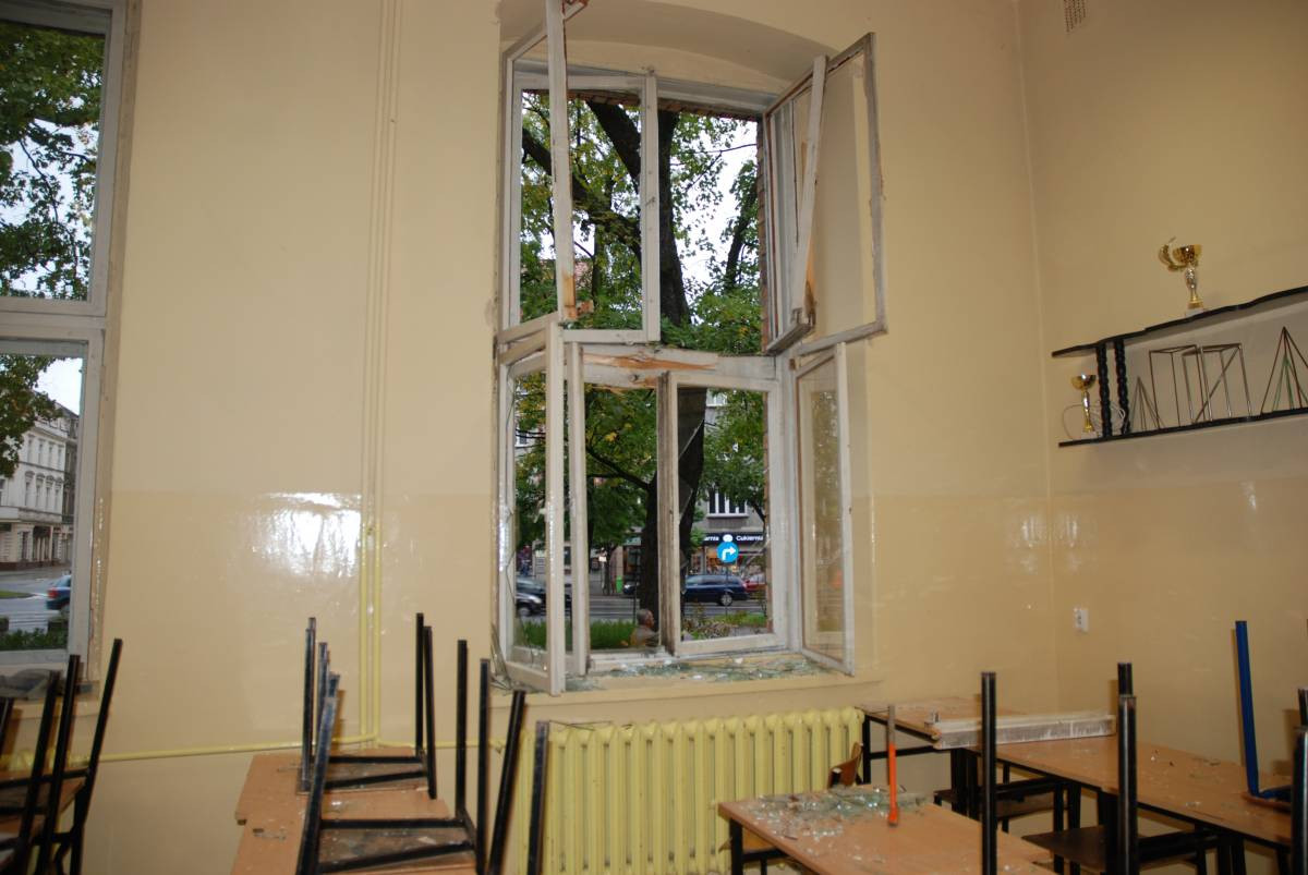 Ksawery uderzył minionej nocy