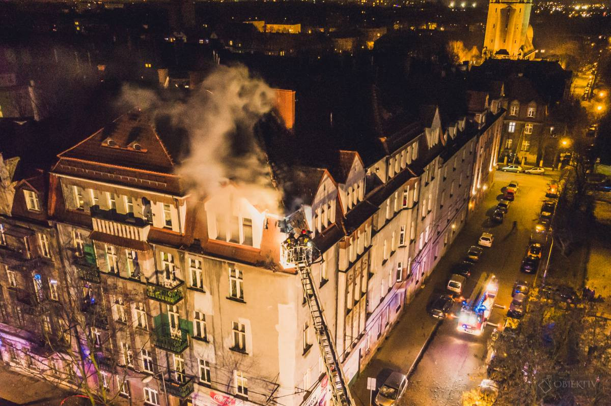 Bytom. Orzech. Pożary od fajerwerków