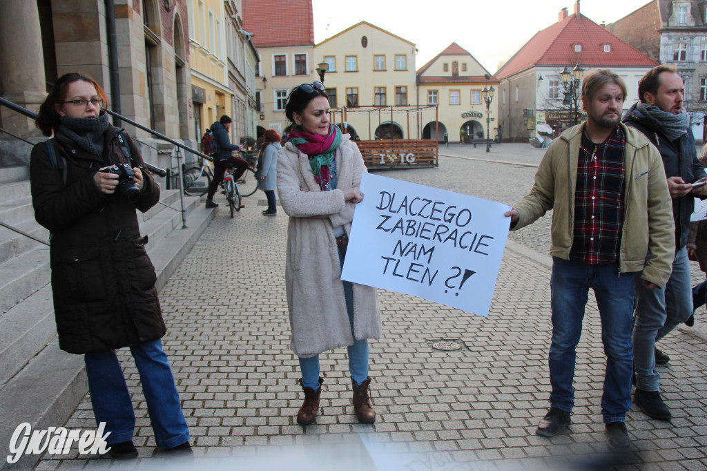 Protest przeciwko wycinkom drzew