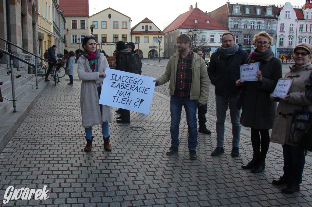 Protest przeciwko wycinkom drzew