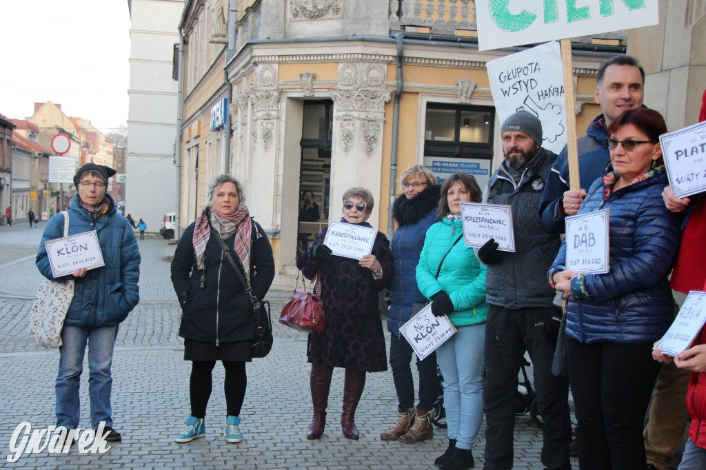 Protest przeciwko wycinkom drzew