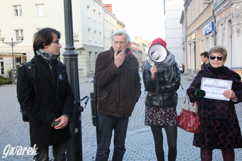 Protest przeciwko wycinkom drzew