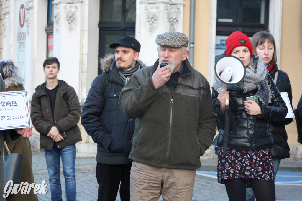 Protest przeciwko wycinkom drzew