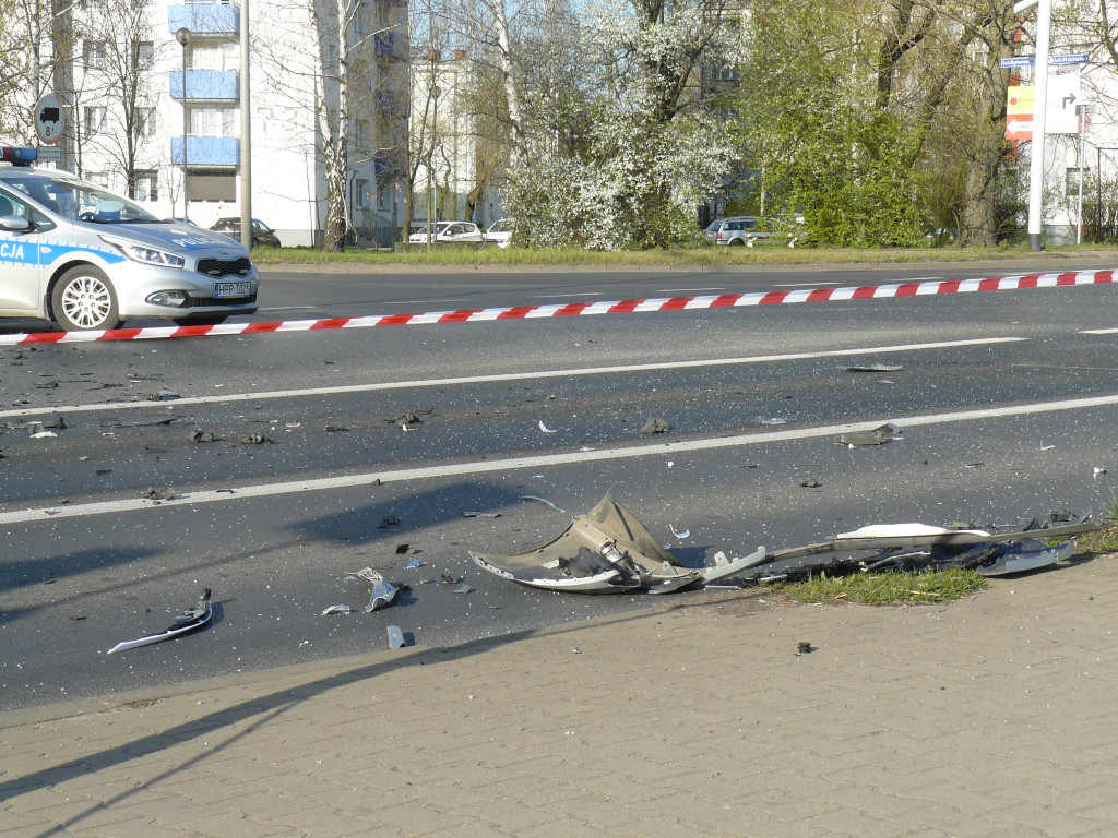 Wypadek z udziałem radiowozu