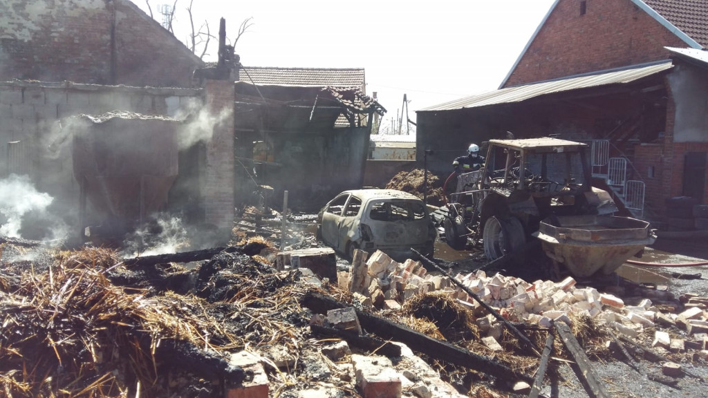 W pożarze zginęły konie, cielęta i pies