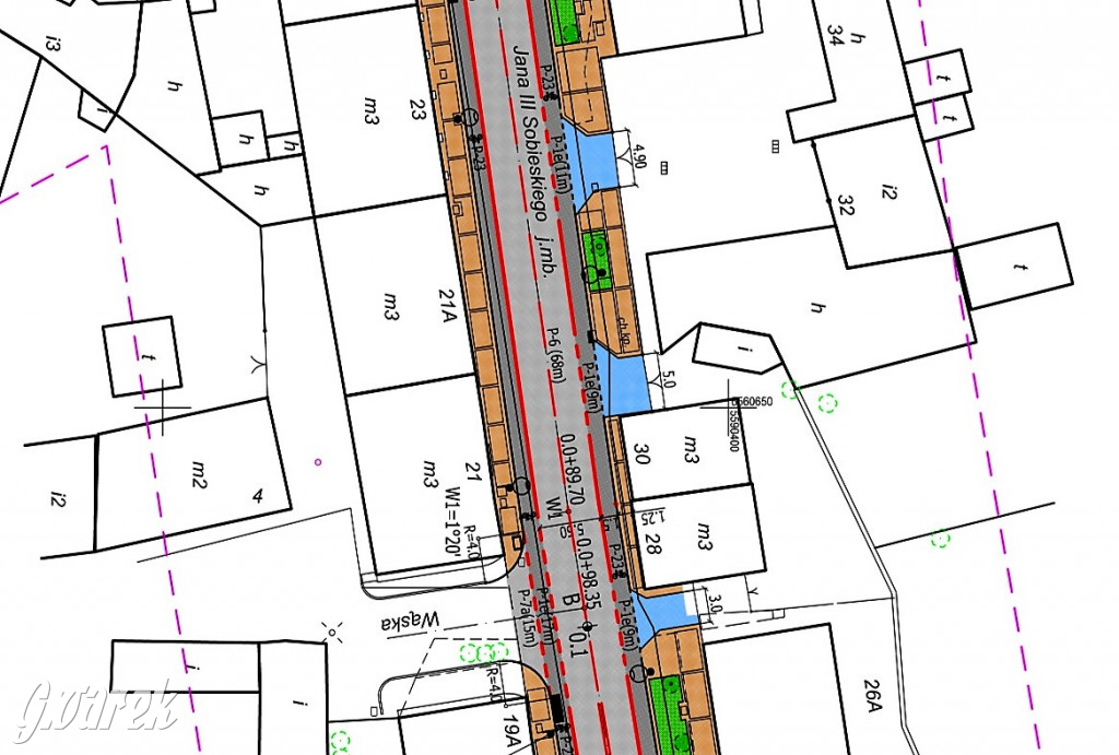 Plany przebudowanej ul. Sobieskiego w Tarn. Górach