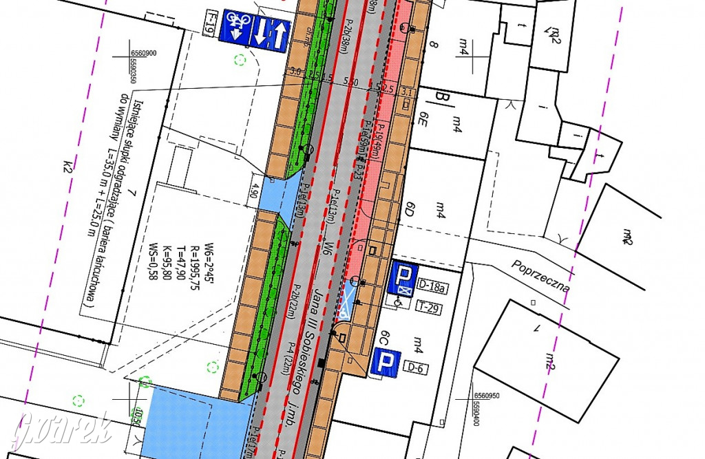 Plany przebudowanej ul. Sobieskiego w Tarn. Górach