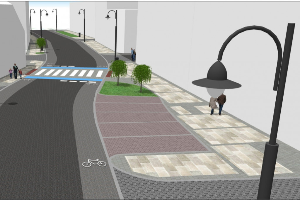 Wizualizacja przebudowanej ul. Sobieskiego