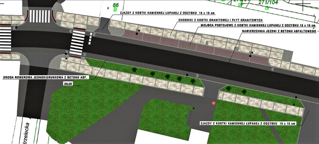 Wizualizacja przebudowanej ul. Sobieskiego