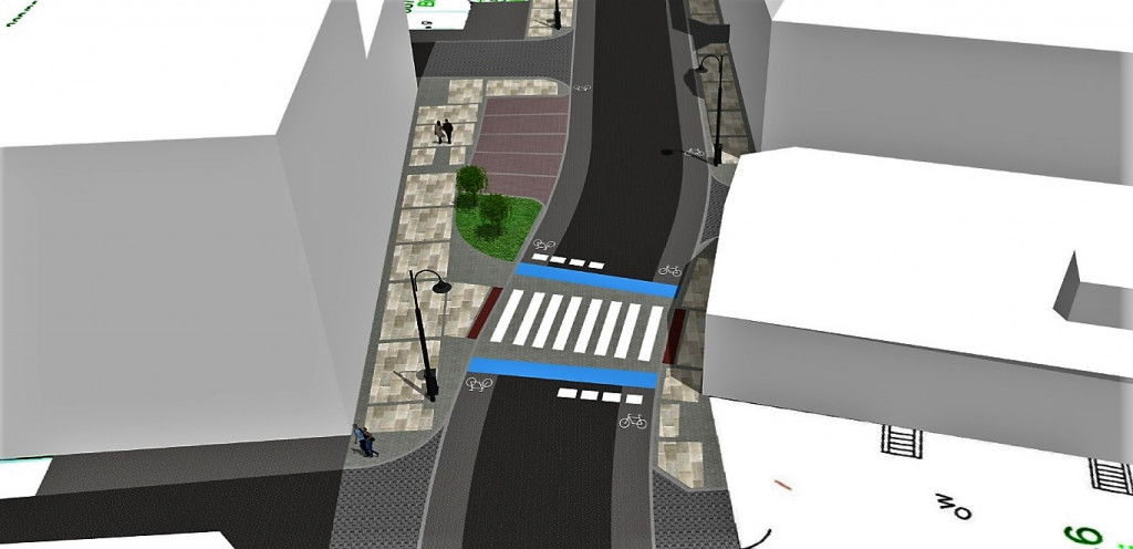 Wizualizacja przebudowanej ul. Sobieskiego