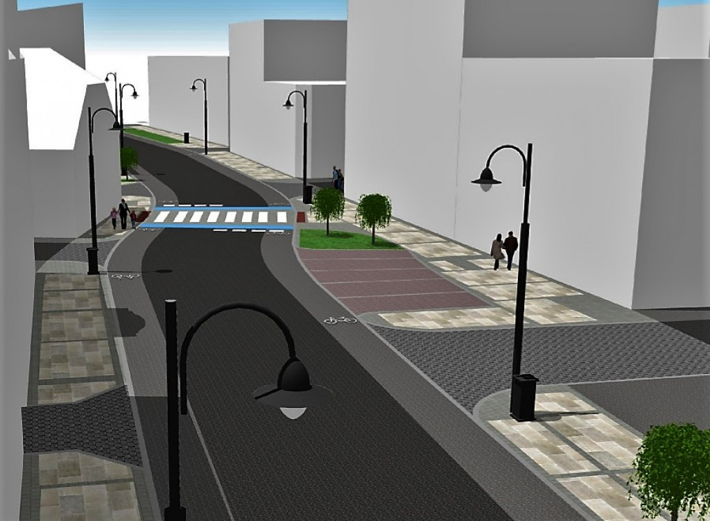 Wizualizacja przebudowanej ul. Sobieskiego