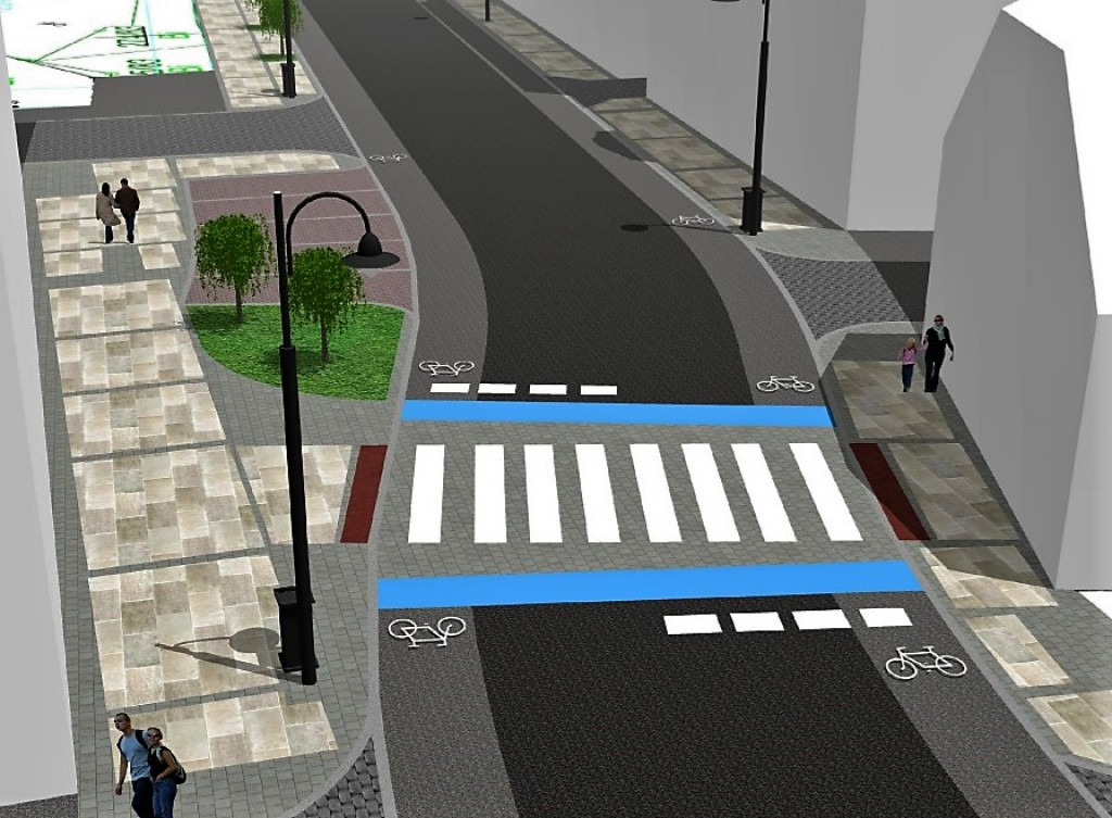 Wizualizacja przebudowanej ul. Sobieskiego