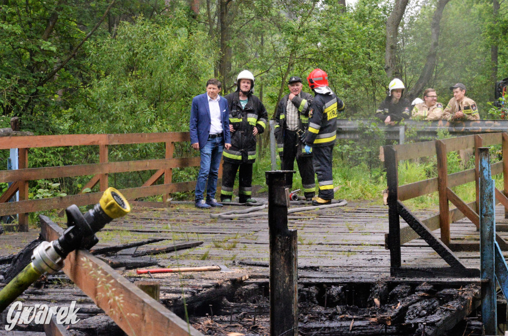 Spłonął most nad Małą Panwią