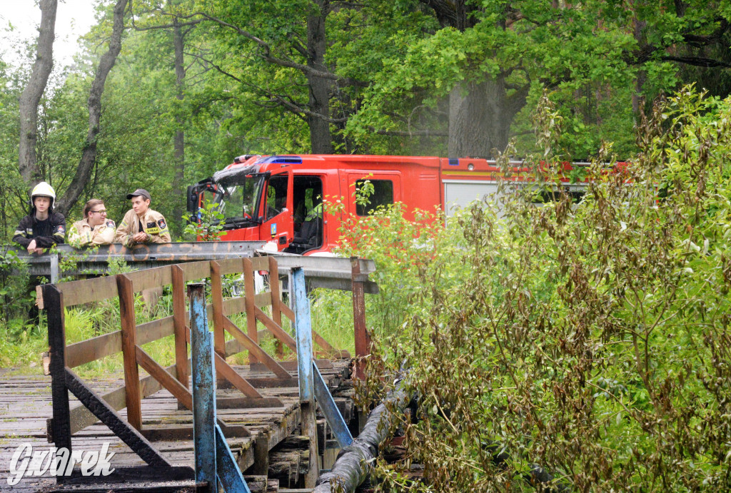 Spłonął most nad Małą Panwią