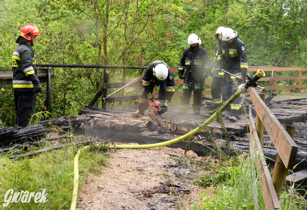 Spłonął most nad Małą Panwią
