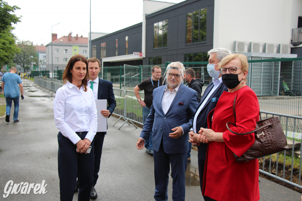 Premier Morawiecki na stadionie TS Gwarek