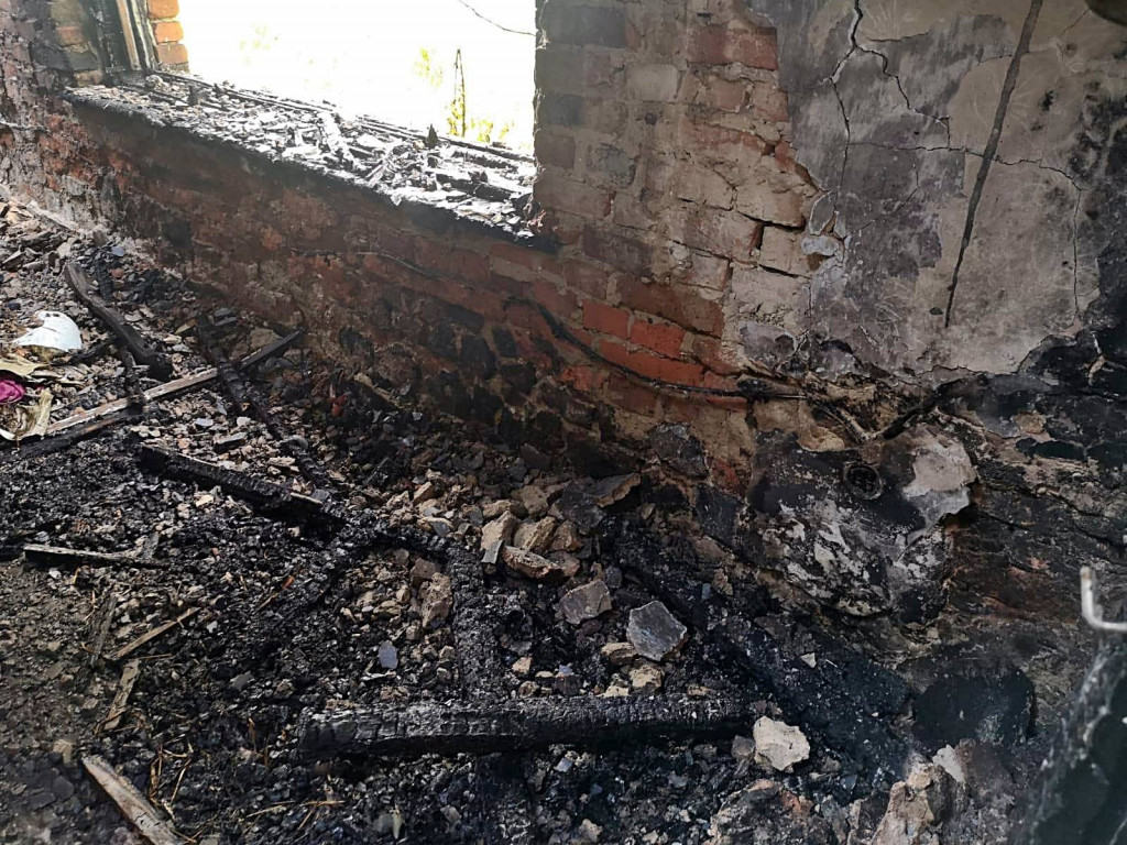 Pożar budynku przy ul. Tołstoja