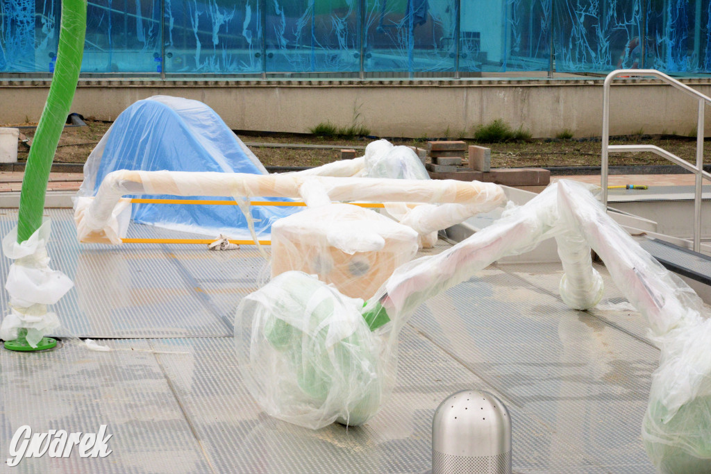 Tarnowskie Góry. Wodny plac zabaw na finiszu