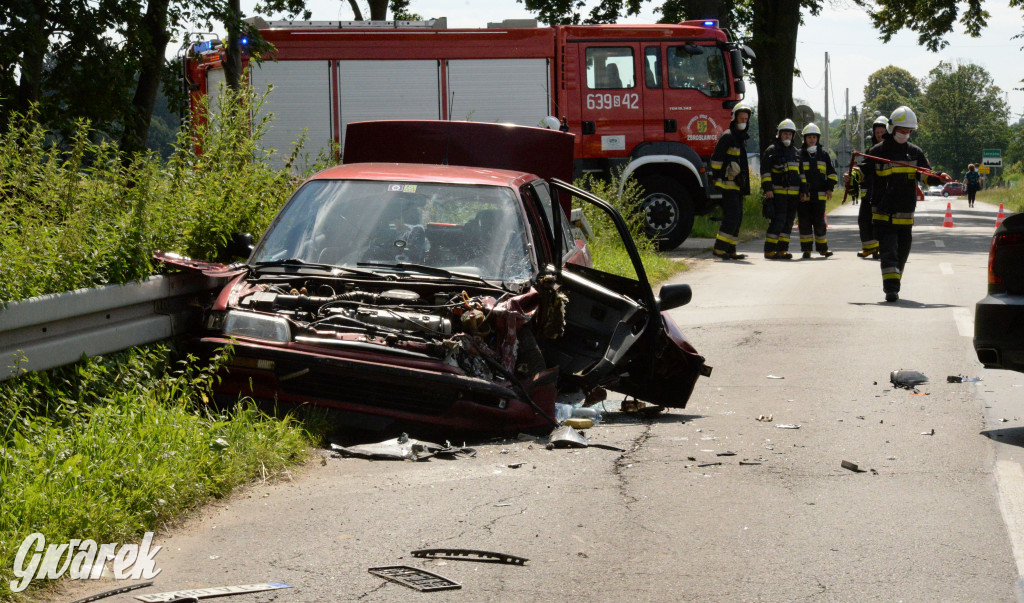 Tarnowskie Góry - Laryszów. Wypadek na prostej drodze