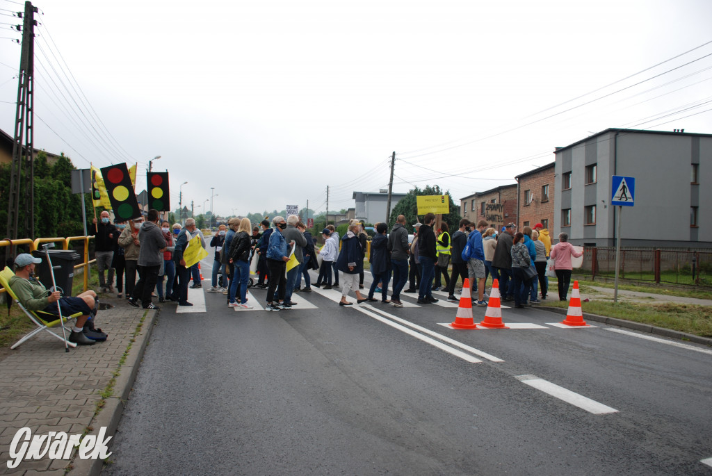 Protest mieszkańców na Tarnogórskiej w Świerklańcu