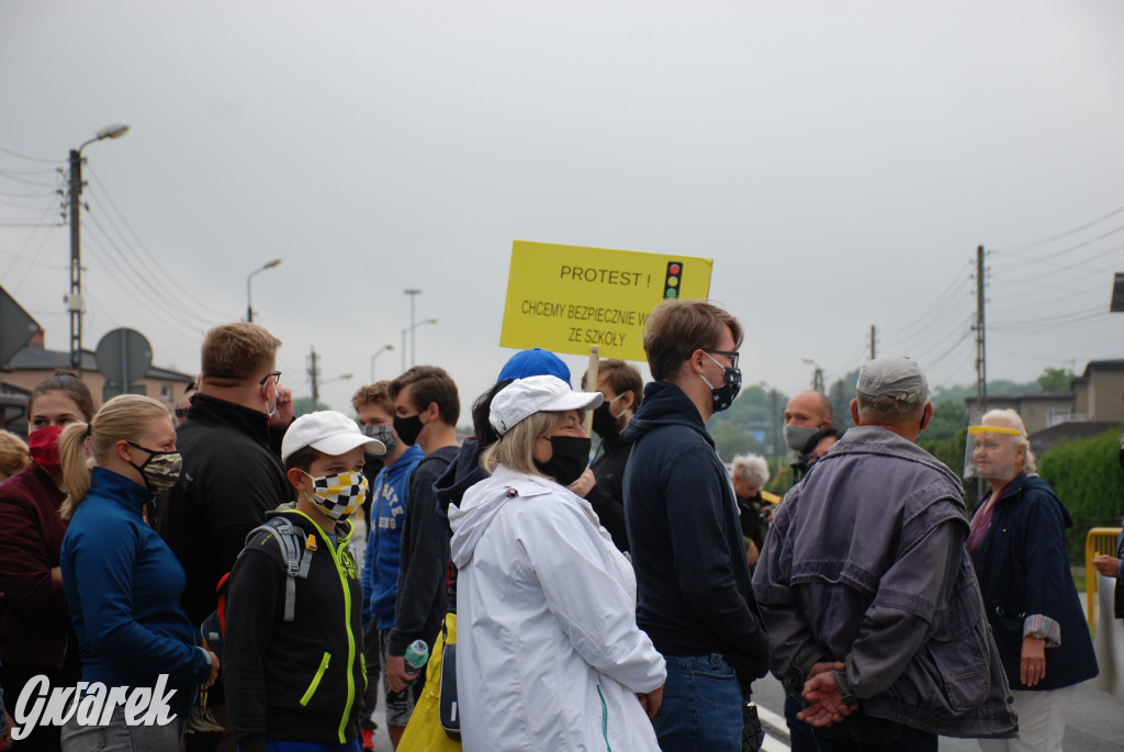 Protest mieszkańców na Tarnogórskiej w Świerklańcu