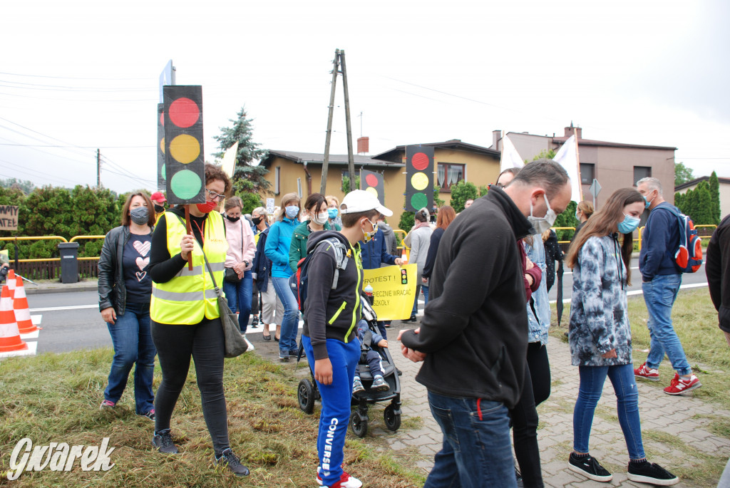 Protest mieszkańców na Tarnogórskiej w Świerklańcu