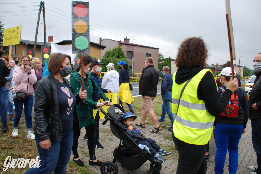 Protest mieszkańców na Tarnogórskiej w Świerklańcu