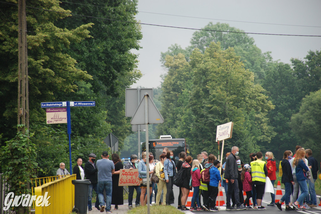 Protest mieszkańców na Tarnogórskiej w Świerklańcu