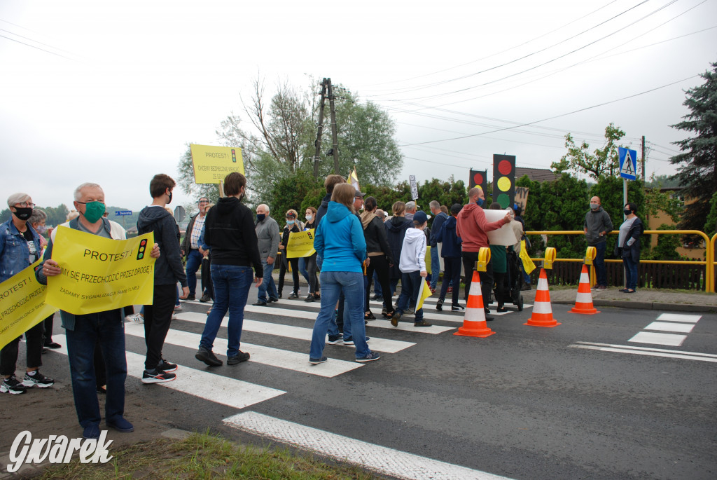 Protest mieszkańców na Tarnogórskiej w Świerklańcu