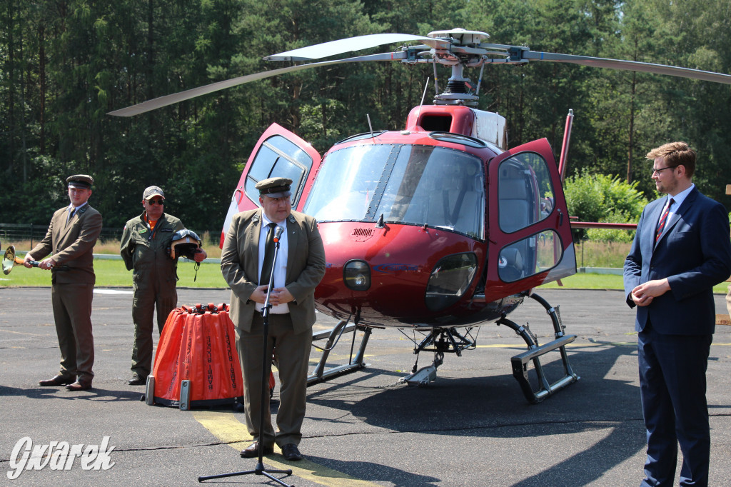 Śmigłowiec z Brynka gasił pożar w Biebrzańskim Parku Narodowym