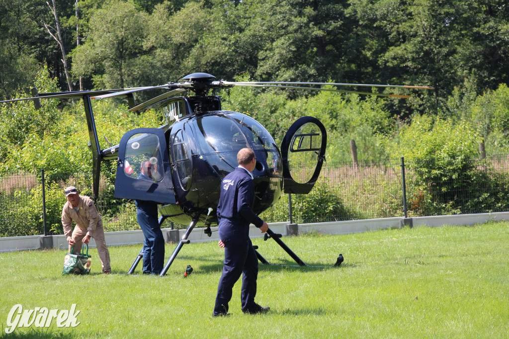 Śmigłowiec z Brynka gasił pożar w Biebrzańskim Parku Narodowym