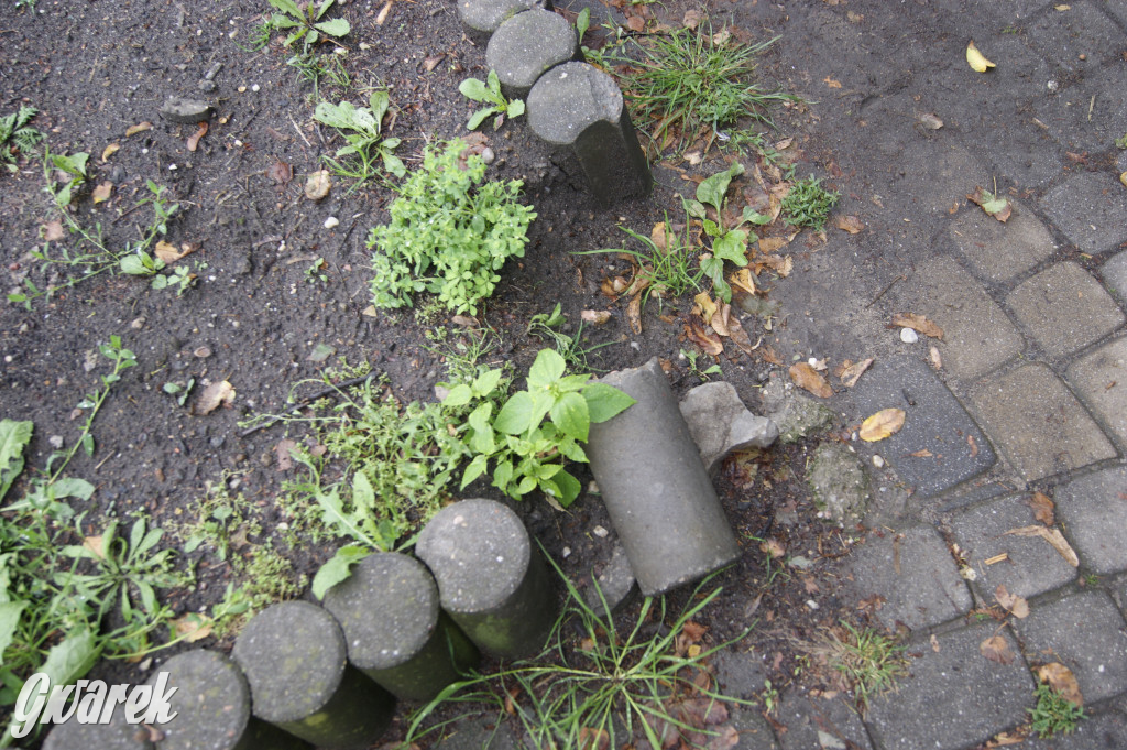 Zapomniany park Strzelecki - śmieci i plac budowy
