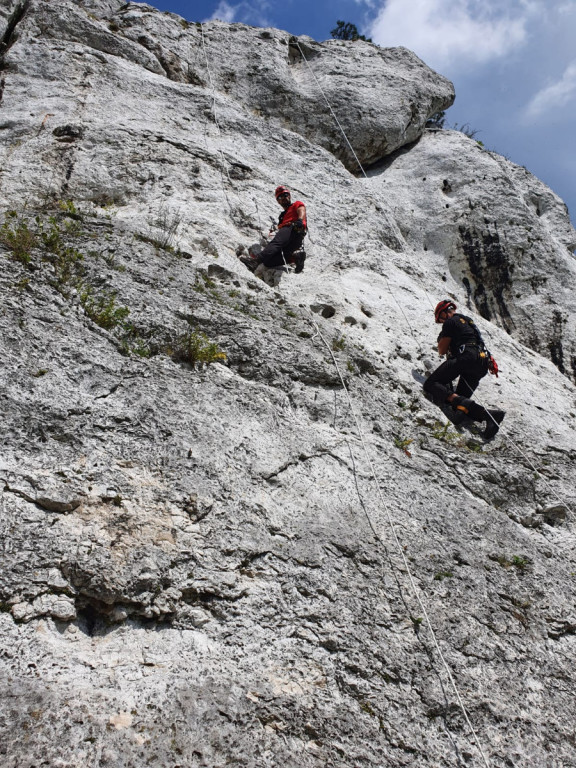 Strażacy z Radzionkowa ćwiczyli na skałach