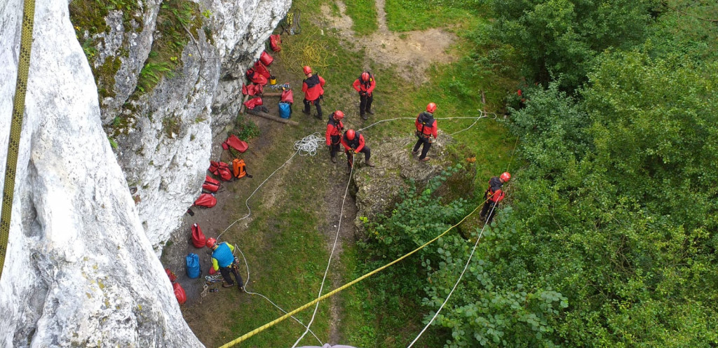 Strażacy z Radzionkowa ćwiczyli na skałach
