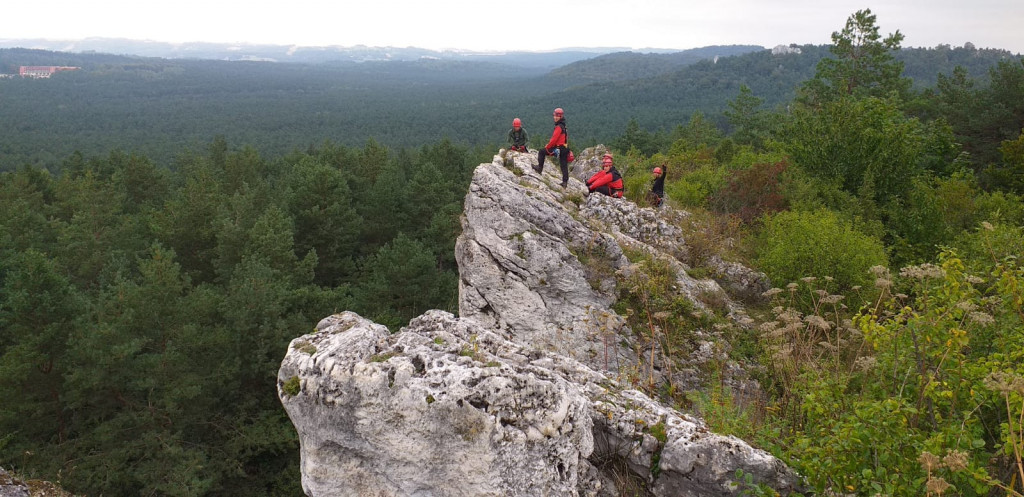 Strażacy z Radzionkowa ćwiczyli na skałach
