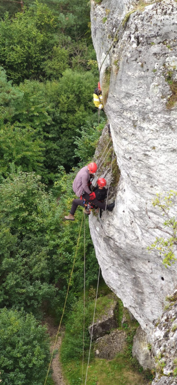 Strażacy z Radzionkowa ćwiczyli na skałach