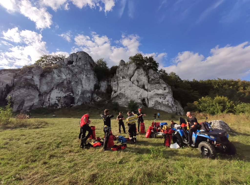 Strażacy z Radzionkowa ćwiczyli na skałach