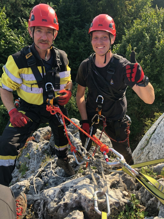 Strażacy z Radzionkowa ćwiczyli na skałach