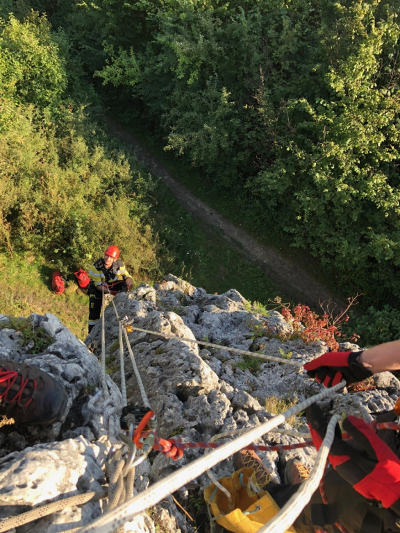 Strażacy z Radzionkowa ćwiczyli na skałach