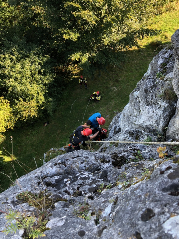 Strażacy z Radzionkowa ćwiczyli na skałach
