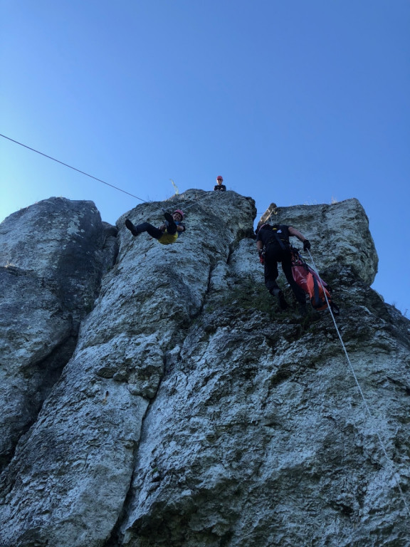 Strażacy z Radzionkowa ćwiczyli na skałach