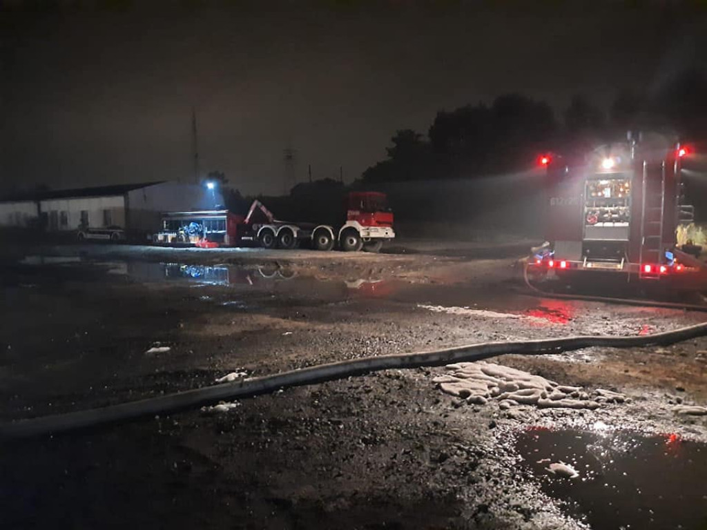 OSP z naszego powiatu gasiły pożar wysypiska w Sosnowcu