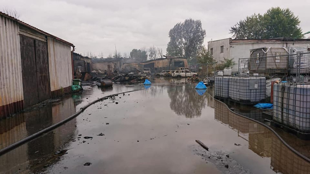 OSP z naszego powiatu gasiły pożar wysypiska w Sosnowcu
