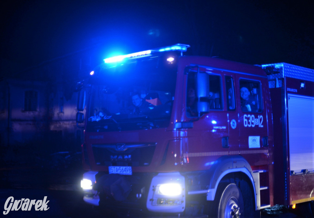 Kalety. Pożar w dawnej fabryce