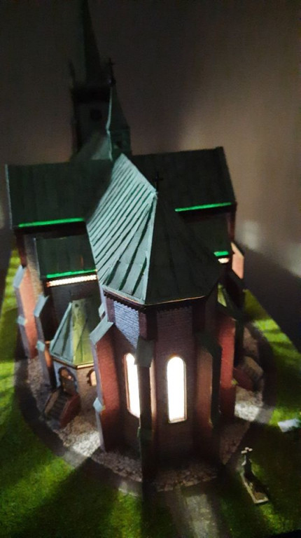 Makieta kościoła w Reptach Śląskich