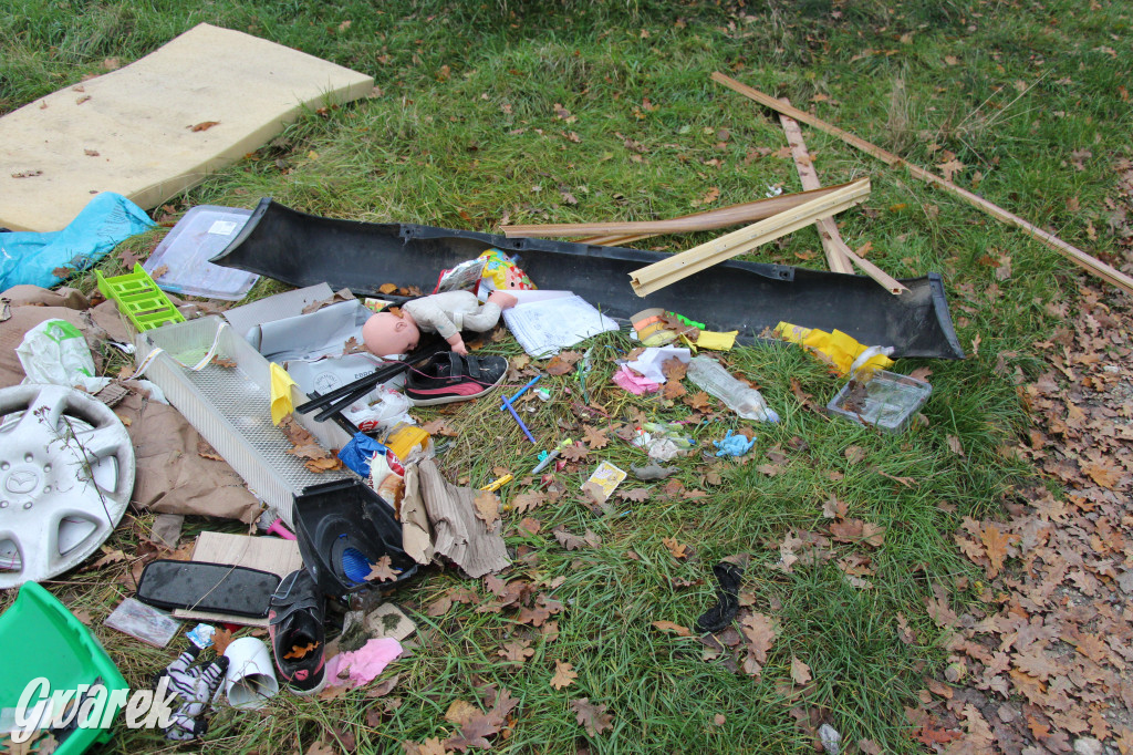 Dzikie wysypisko między Lasowicami a Nakłem Śląskim