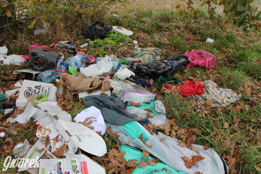 Dzikie wysypisko między Lasowicami a Nakłem Śląskim